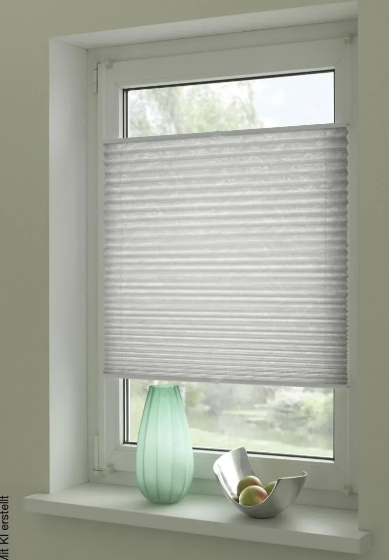 Boviva Spannplissee Paisley weiß B/L: ca. 40x130 cm