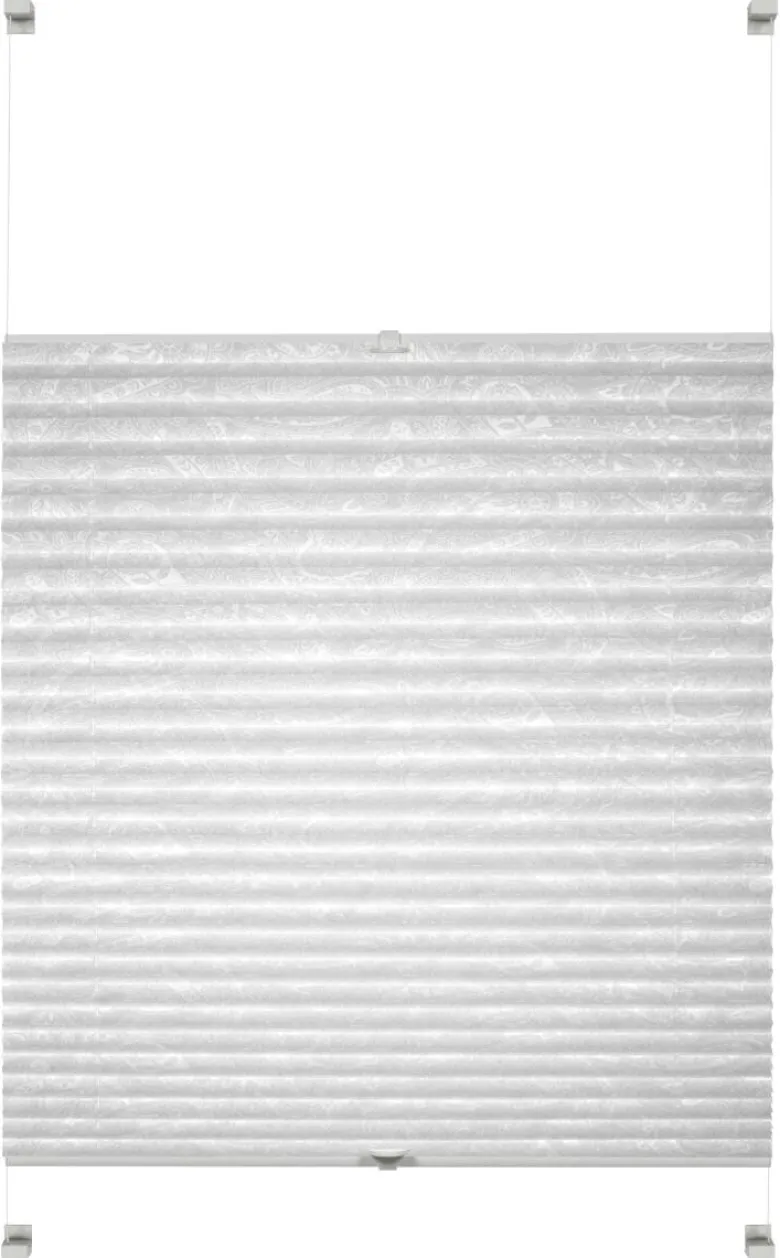 Boviva Spannplissee Paisley weiß B/L: ca. 40x130 cm