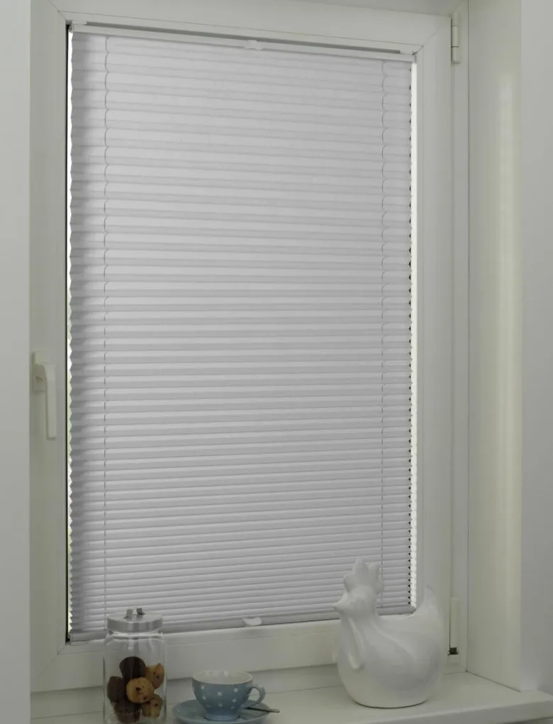 Boviva Spannplissee silber B/L: ca. 40x130 cm