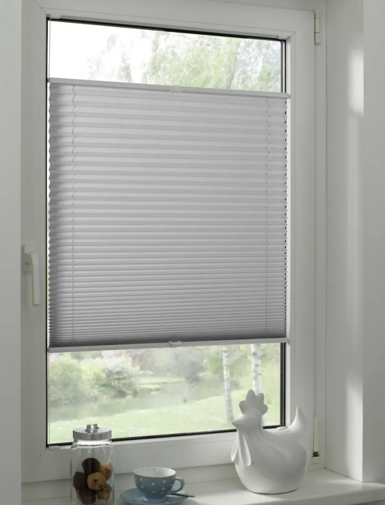 Boviva Spannplissee silber B/L: ca. 40x130 cm