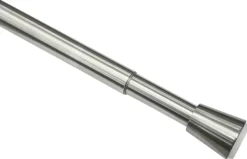 Boviva Spannstange Edelstahloptik Metall D: ca. 2,6 cm ausziehbar von ca. 64 bis 100 cm 1.0 Läufe
