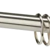 Boviva Stilgarnituren Zylinder Edelstahloptik Metall D: ca. 1,9 cm ausziehbar von ca. 130 bis 240 cm 2.0 Läufe