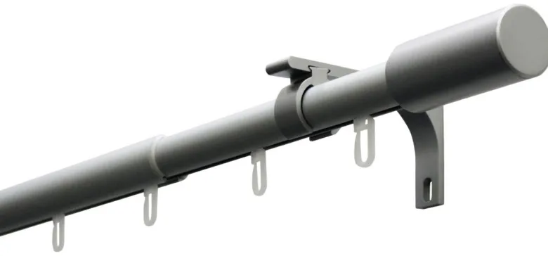 Boviva Stilgarnituren Zylinder silber Metall D: ca. 2,2 cm ausziehbar von ca. 100 bis 190 cm 1.0 Läufe