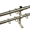 Boviva Stilgarnituren Zylinder Edelstahloptik Metall D: ca. 1,9 cm ausziehbar von ca. 190 bis 340 cm 2.0 Läufe