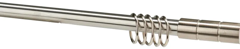 Boviva Stilgarnituren Zylinder Edelstahloptik Metall D: ca. 1,9 cm ausziehbar von ca. 190 bis 340 cm 2.0 Läufe