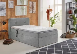 Boxbett Gabriola Silbergrau Liegefläche B/L: ca. 120x200 cm