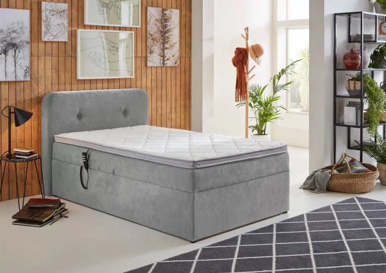 Boxbett Gabriola Silbergrau Liegefläche B/L: ca. 120x200 cm