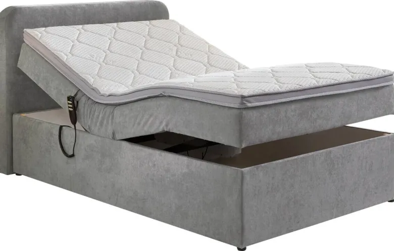 Boxbett Gabriola Silbergrau Liegefläche B/L: ca. 120x200 cm