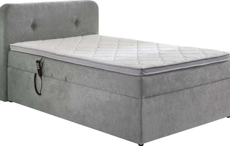 Boxbett Gabriola Silbergrau Liegefläche B/L: ca. 120x200 cm