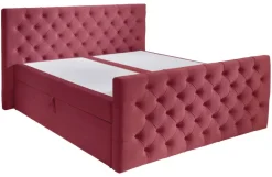 Boxbett Glow burgund Liegefläche B/L: ca. 160x200 cm