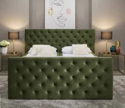 Boxbett Glow olive Liegefläche B/L: ca. 160x200 cm