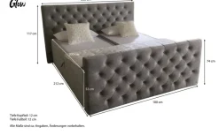 Boxbett Glow Silbergrau Liegefläche B/L: ca. 180x200 cm