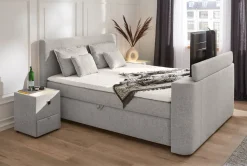 Boxbett grau Liegefläche B/L: ca. 180x200 cm