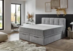 Boxbett Lugano silber Liegefläche B/L: ca. 180x200 cm
