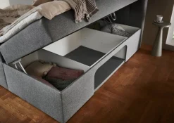 Boxbett Petty II hellgrau Liegefläche B/L: ca. 180x200 cm