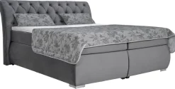 Boxspringbett Agnes dunkelgrau Liegefläche B/L: ca. 180x200 cm