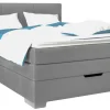 Boxspringbett Anika grau Liegefläche B/L: ca. 140x200 cm