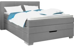 Boxspringbett Anika grau Liegefläche B/L: ca. 140x200 cm