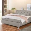 Boxspringbett beige Flachgewebe Liegefläche B/L: ca. 180x200 cm