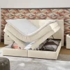 Boxspringbett beige Liegefläche B/L: ca. 180x200 cm