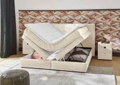 Boxspringbett beige Liegefläche B/L: ca. 180x200 cm