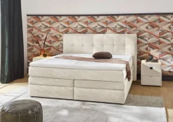 Boxspringbett beige Liegefläche B/L: ca. 180x200 cm