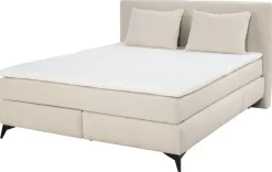 Boxspringbett beige Liegefläche B/L: ca. 160x200 cm
