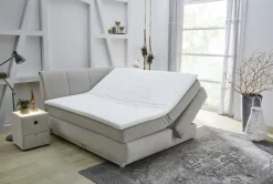 Boxspringbett beige Liegefläche B/L: ca. 180x200 cm