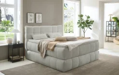 Boxspringbett Cannes steingrau Liegefläche B/L: ca. 180x200 cm