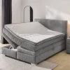 Boxspringbett grau dunkel Liegefläche B/L: ca. 140x200 cm