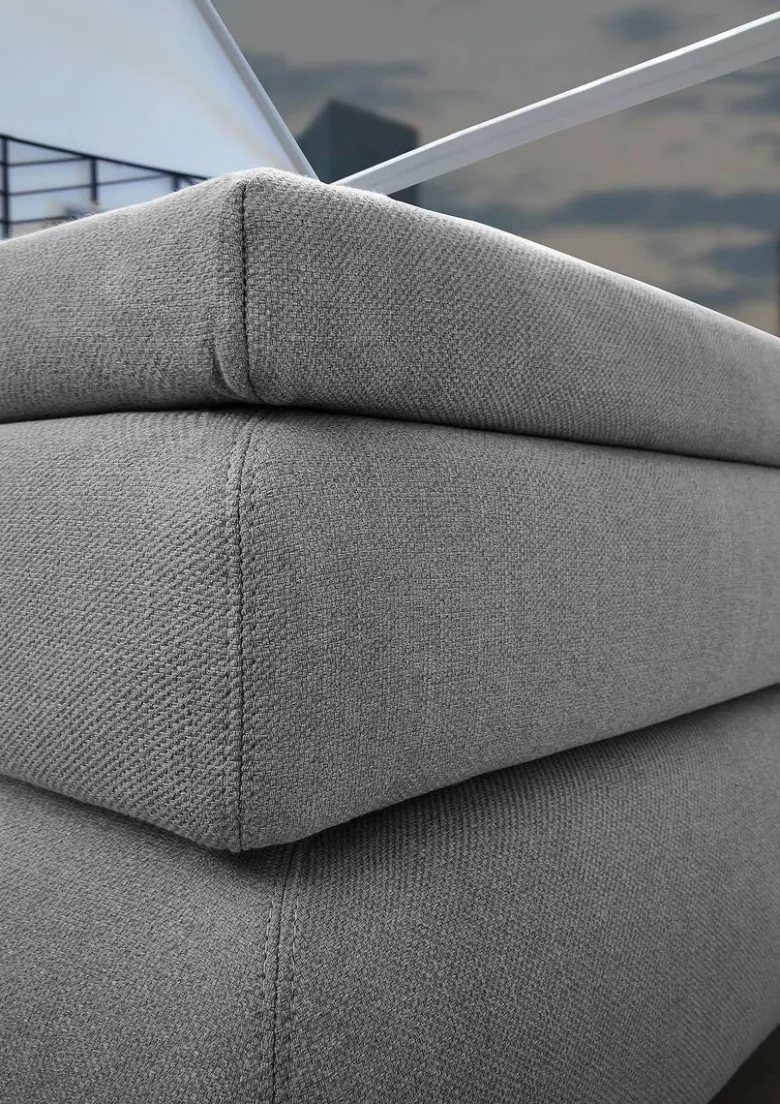 Boxspringbett grau Flachgewebe Liegefläche B/L: ca. 180x200 cm