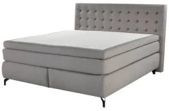 Boxspringbett grau Flachgewebe Liegefläche B/L: ca. 180x200 cm