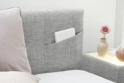 Boxspringbett grau Liegefläche B/L: ca. 100x200 cm
