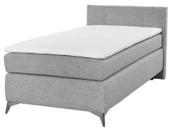 Boxspringbett grau Liegefläche B/L: ca. 100x200 cm
