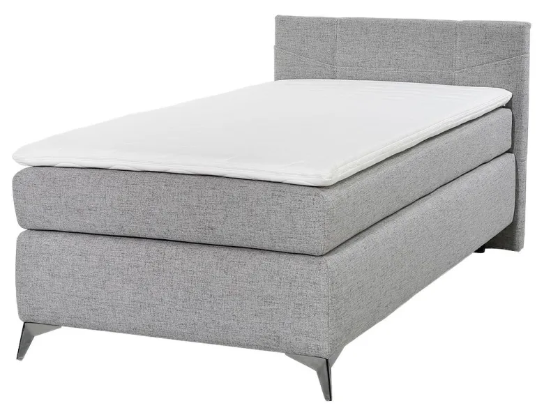 Boxspringbett grau Liegefläche B/L: ca. 100x200 cm