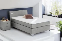 Boxspringbett grau Liegefläche B/L: ca. 100x200 cm