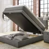Boxspringbett grau Liegefläche B/L: ca. 140x200 cm