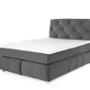 Boxspringbett grau Liegefläche B/L: ca. 140x200 cm