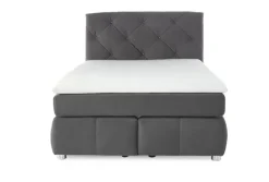 Boxspringbett grau Liegefläche B/L: ca. 140x200 cm