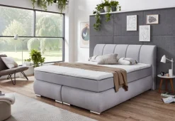 Boxspringbett Graz silber Liegefläche B/L: ca. 180x200 cm