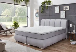 Boxspringbett Graz silber Liegefläche B/L: ca. 180x200 cm
