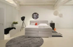 Boxspringbett Happy grau hell Liegefläche B/L: ca. 180x200 cm