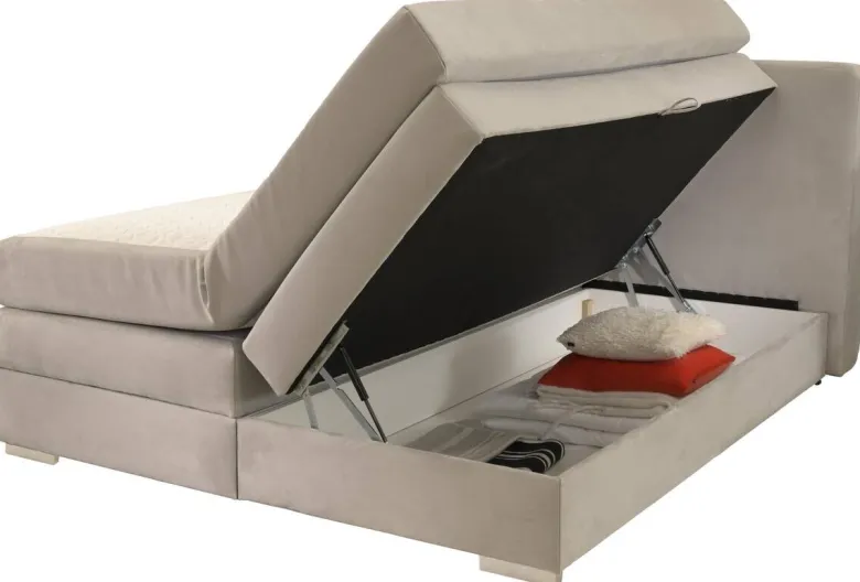 Boxspringbett Happy hellgrau Liegefläche B/L: ca. 160x200 cm