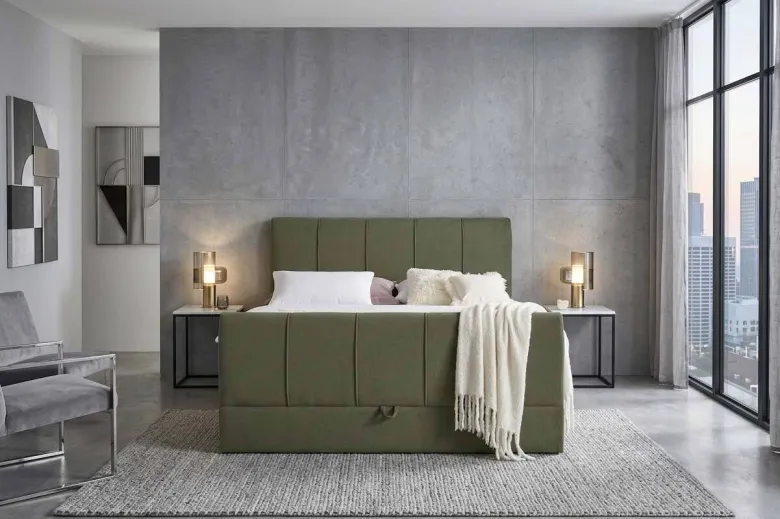 Boxspringbett Harmony olive Liegefläche B/L: ca. 180x200 cm