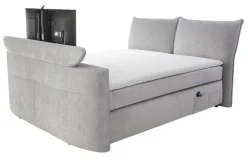 Boxspringbett hellgrau Liegefläche B/L: ca. 180x200 cm