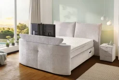 Boxspringbett hellgrau Liegefläche B/L: ca. 180x200 cm