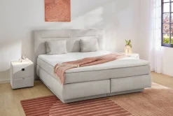 Boxspringbett hellgrau Liegefläche B/L: ca. 180x200 cm