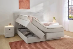 Boxspringbett hellgrau Liegefläche B/L: ca. 180x200 cm
