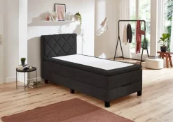 Boxspringbett Jeff schwarz Liegefläche B/L: ca. 100x200 cm