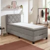 Boxspringbett Jeff silber Liegefläche B/L: ca. 120x200 cm